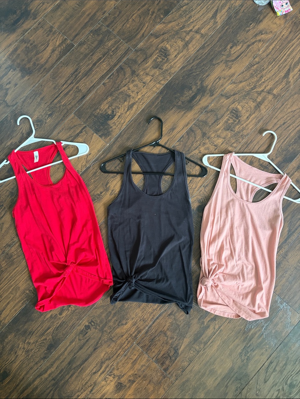 Next Level Apparel Women’s Tie-Front Racerback Tank - Red, Black, Blush